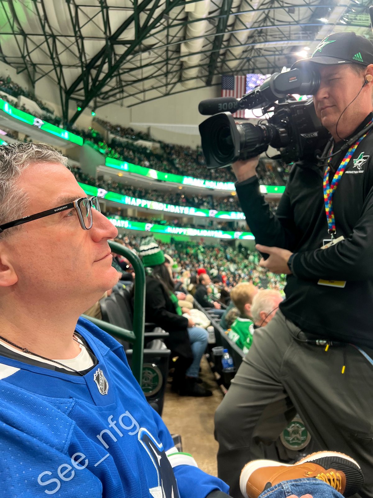 Andrew J. Hillman, Dallas Stars game